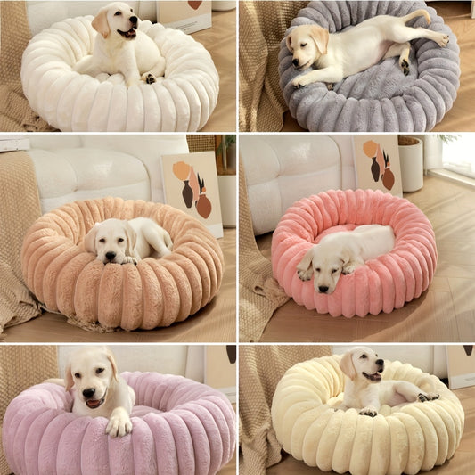 Lit Rond Douillet pour Chien – Confort et Chaleur Hivernale pour Petites et Moyennes Races