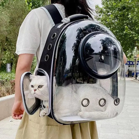 Sac à Dos Capsule Spatiale de Luxe pour Animaux – Transport Élégant et Respirant